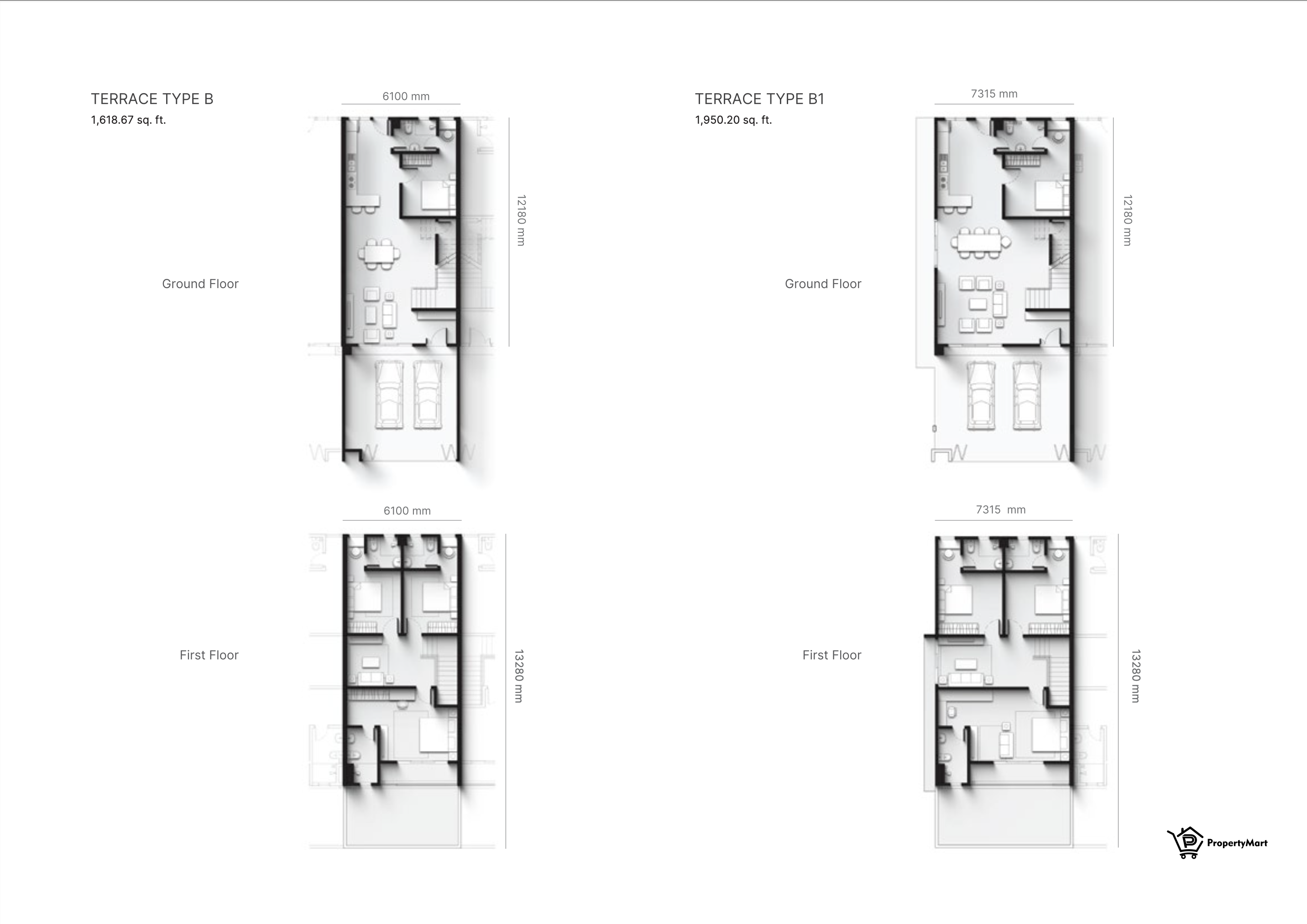 Terrace Type B & B1 Floor Plan
